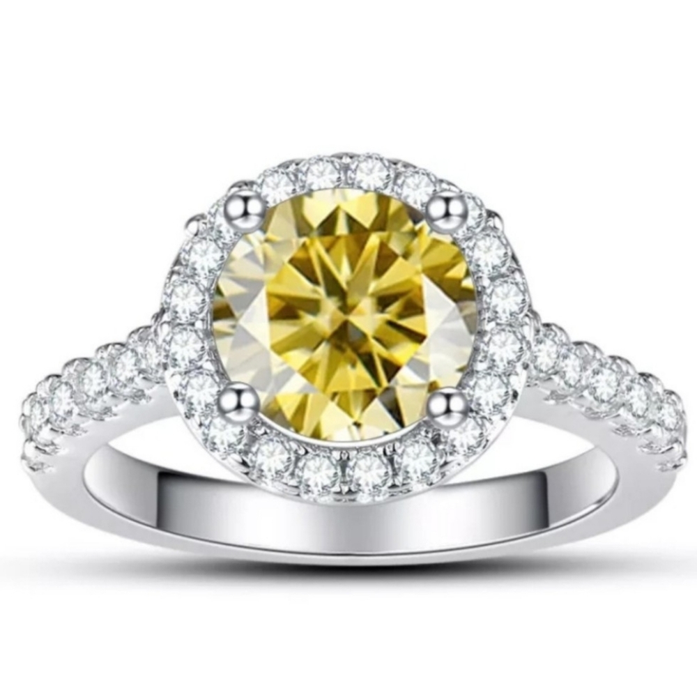 Certificate Moissanite Ring